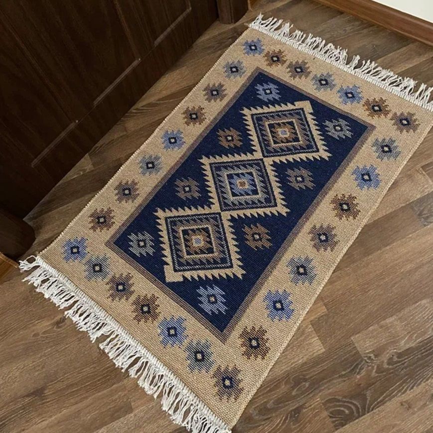 Коврик из хлопка 60*120 син. UK02 6120202 Kilim Usak