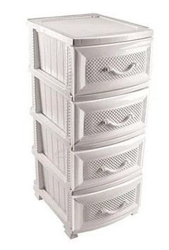 Комод 4-х секц. без декора "Дельфин" белый