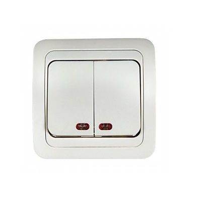 Выключатель CLASSICO 2123 белый с индикатором