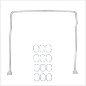 Карниз для ванной угловой белый (90-90-90)