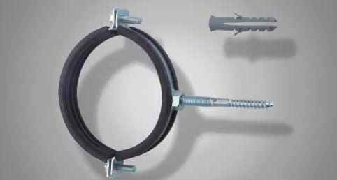 Хомут с дюбелем JSGK-3" (82-90мм) (упак.5шт.)