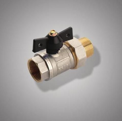 Кран шаровый "Американка"латун.никелир. F 214.05 (FR 214 3/4 M/F)