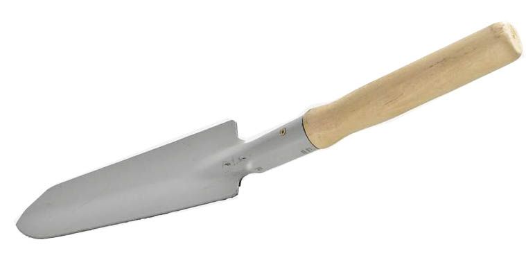 Совок посадочный с деревянной ручкой удлиненный (эмаль) (упак. 5 шт.)