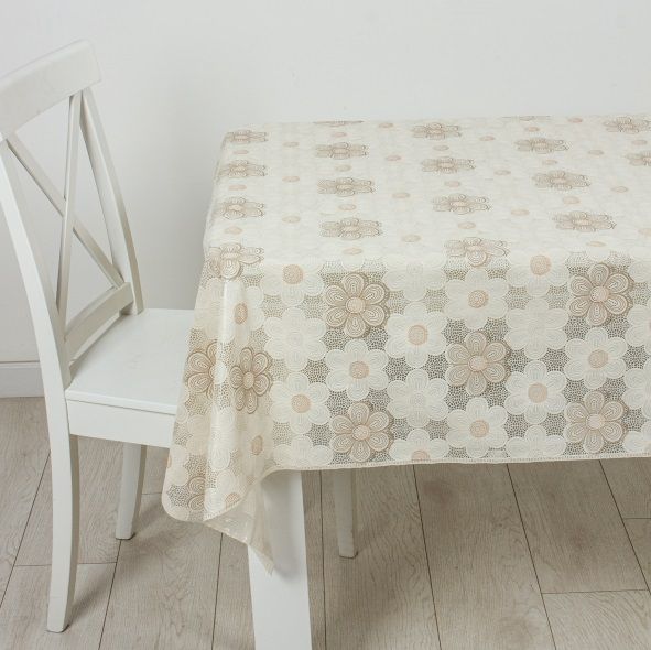 Клеенка ажурная "Lace Print" YD-473C, беж (1,37х20м)