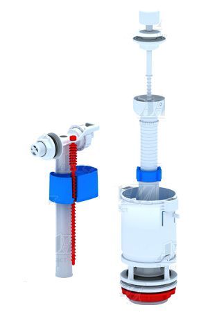 WС-4050 Набор с боковой подводкой шток пластик эконом АНИ ПЛАСТ