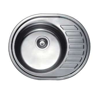 Мойка F-4460 овальная глянец маленькая без отверстия 44*60*18 (4557) Frap