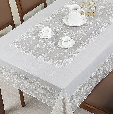 Скатерть готовая ажурная LP-1120VP 137*183cм (10 шт.в рул.)