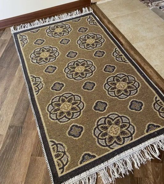 Коврик из хлопка 60*120 сер./черн. UK57631 Kilim Usak