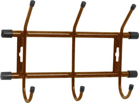 Вешалка настенная ВН3/А 3-Крючка (284 х 188 мм.) медь Ника (упак.5 )