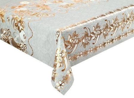 Клеенка на тк.основе лазерная "Жемчуг с принтом" 21314 (1.37х20м)