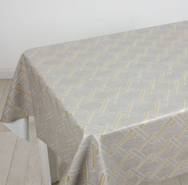 Клеенка на тк.основе "Аурум" Золотая решетка (1.40х20м)