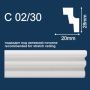 Плинтус потолочный белый 28/20мм С02/30 длина 2м (упак.160шт.) Солид