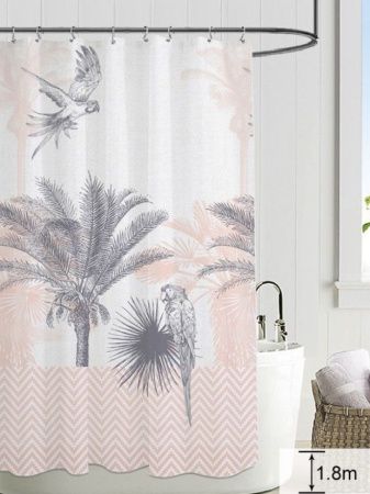 Штора для ванной полиэтиленовая оранжевая 21, "Релакс", 180*180