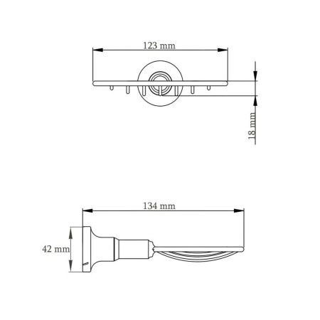 Настенная мыльница решетка (овальная)  P1902-1 (19 серия)