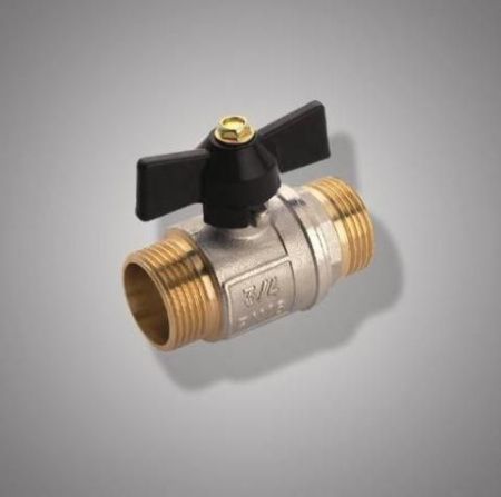 Кран шаровый латун.никел.бабочка F 213.05 FR 213 3/4 М/М Frap