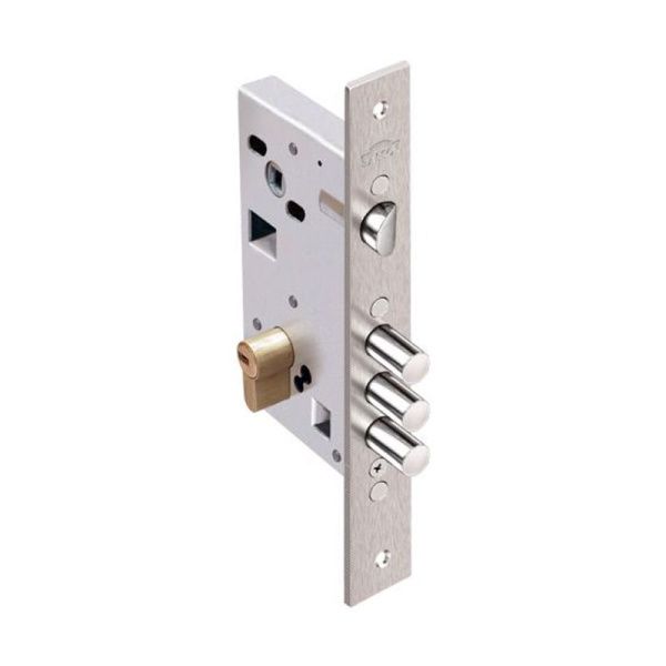 Корпус врезного замка с защёлкой Кремень 1.03.25