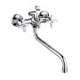 Смеситель для ванны и умывальника двухручковый хром Potato P 2269