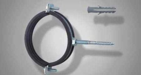 Хомут с дюбелем JSGK-3" (82-90мм) (упак.5шт.)