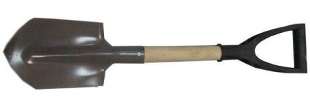 Лопата автомобилиста оцинкованная ЛА-2 с дерев.черенком и V-образной ручкой