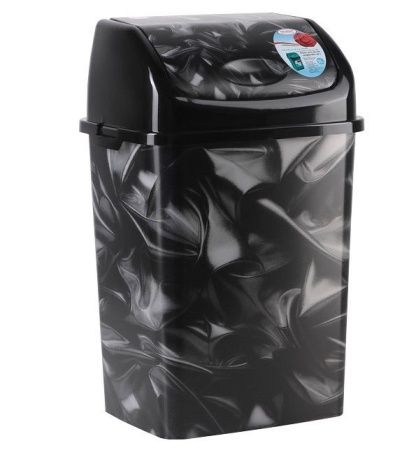 Ведро для мусора 18л черное "Камелия" Атлас