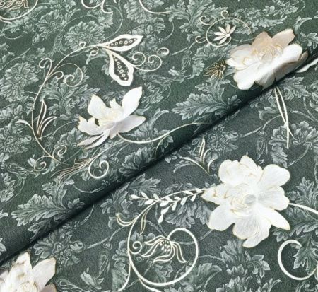 Клеенка на тк.основе лазерная "Жемчуг с принтом" 21696 (1.37х20м)