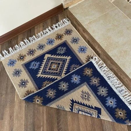 Коврик из хлопка 60*90 син. UK02 Kilim Usak