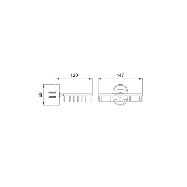 Настенная мыльница решетка   P2902-2 (29 серия)