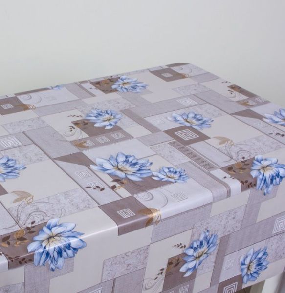 Клеенка на тк.основе "Полли" Серебряные лотосы (1.40х20м)