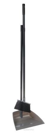 Набор для уборки "Ленивка" (совок+щетка) хром