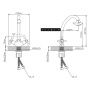 Смеситель для кухни двухручковый хром Potato Эверест B 49-353