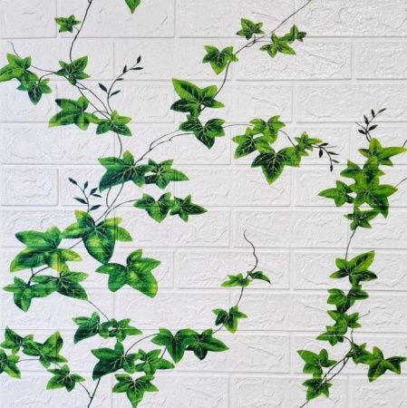 Панель самокл. 3D 700х770х3,0мм арт.316 «Плющ на кирпиче» (упак. 10шт.) (ДЕКОФИКС)