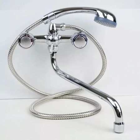 Смеситель для ванны и умывальника двухручковый хром Potato Эверест  B 22-336