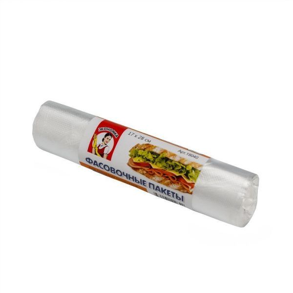 Пакеты 17*28 для бутербродов , рулон 100 шт, арт. 19040