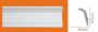 Плинтус потолочный белый 45/45мм С34/67 длина 2м (упак.шт.54) Солид