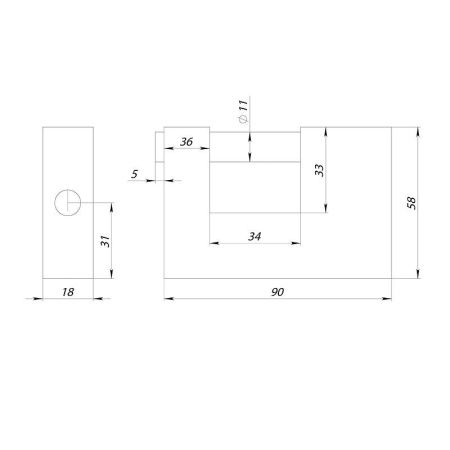 Замок навесной PK-1690 3 key англ.