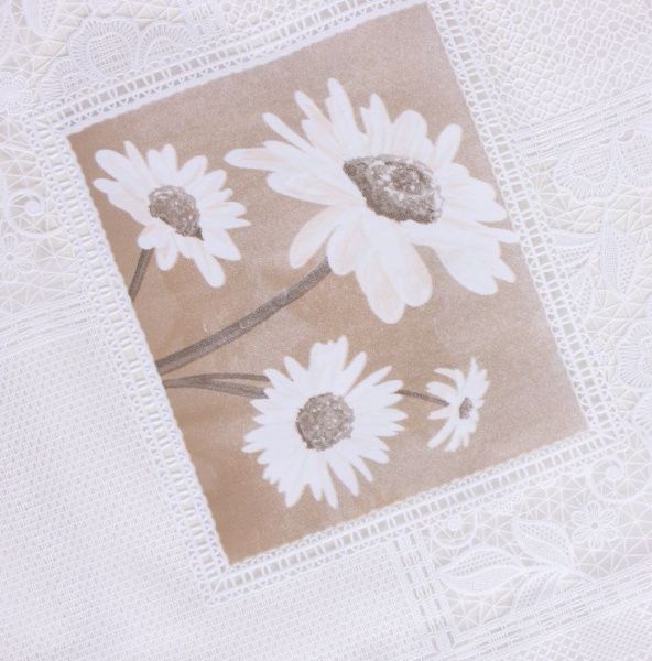 Клеенка ажурная "Lace Print" P-051W, бел (1,37х20м)