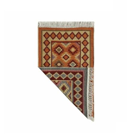 Коврик из хлопка 60*120 крем./сер. UK70531 Kilim Usak