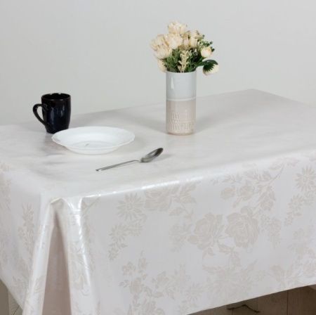 Клеенка на нетк.основе "Mirror" M 82018 A Белая жемчужина (1,40х20м)