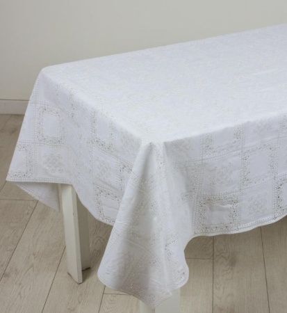 Клеенка ажурная "Lace Print" P-051W, бел (1,37х20м)
