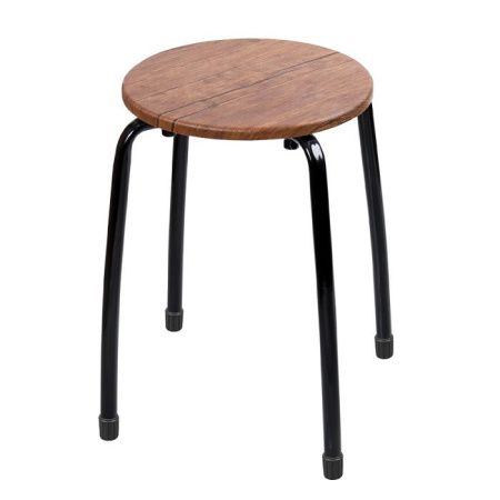 Табурет "Комфорт1" на 4-х опор. разборный круглый(МДФ) ТКМ1/ДА дуб антик фристайл Ника