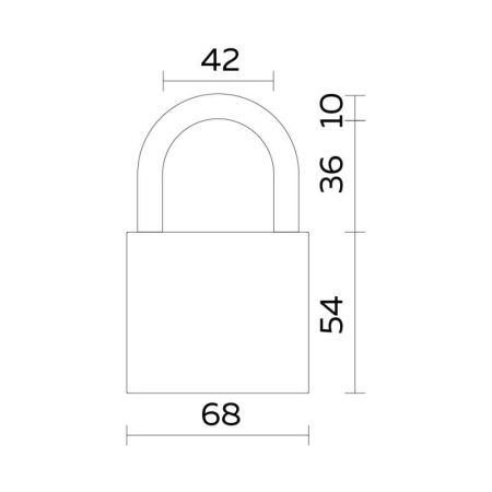 Замок навесной PL-PROTEC-4071 3key (PL-4070) англ. /блистер