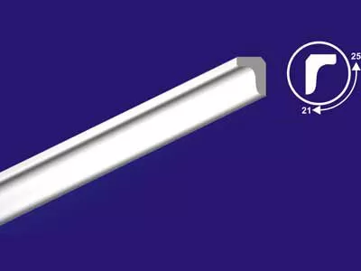 Плинтус потолочный белый 21/25мм С11/25 длина 2м (упак.170шт.) Солид