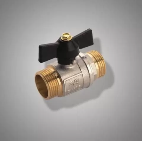 Кран шаровый латун.никел.бабочка F 213.05 FR 213 3/4 М/М Frap