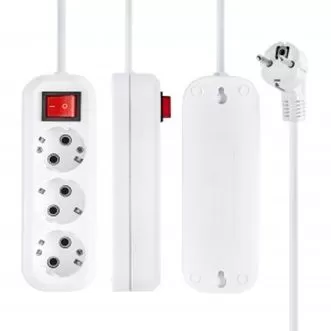 Сет. удлинитель ПВС 3х1 3роз. 10м 16А земля, выкл (корпус АБС-пластик) E1М