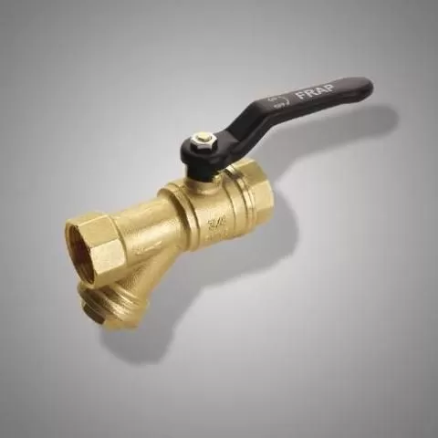 Кран шаровый F 221.04 латун.никел.с фильтром (FR 221 1/2 F/F) (уп.14шт.) Frap