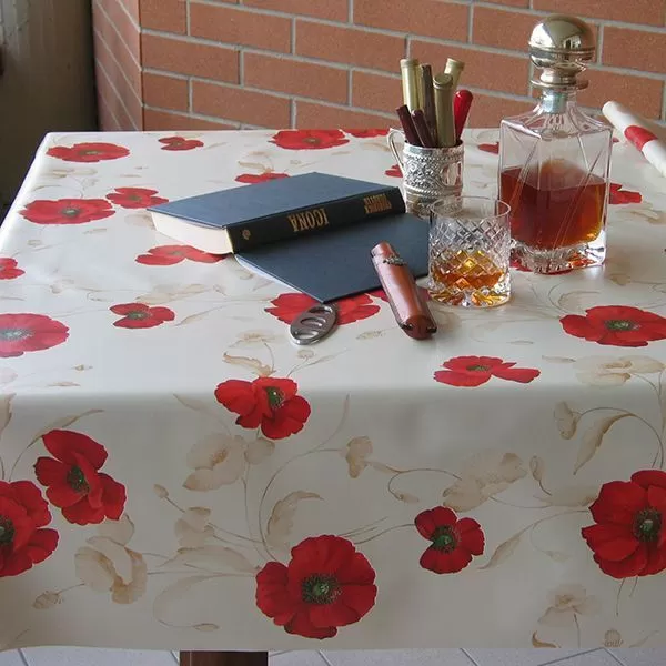 Клеенка на нетк.основе "Camelia" 594/1 Маковый цвет (1,40х20м)