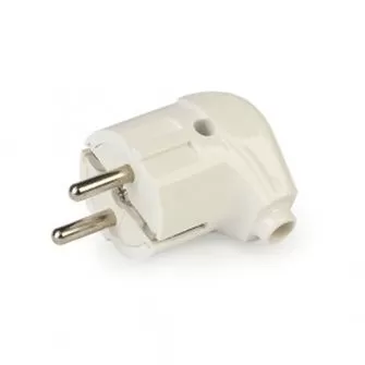 SmartBuy вилка 16А 250В (АБС-пластик, угловая, белая, земля) SBE-16-P02-w