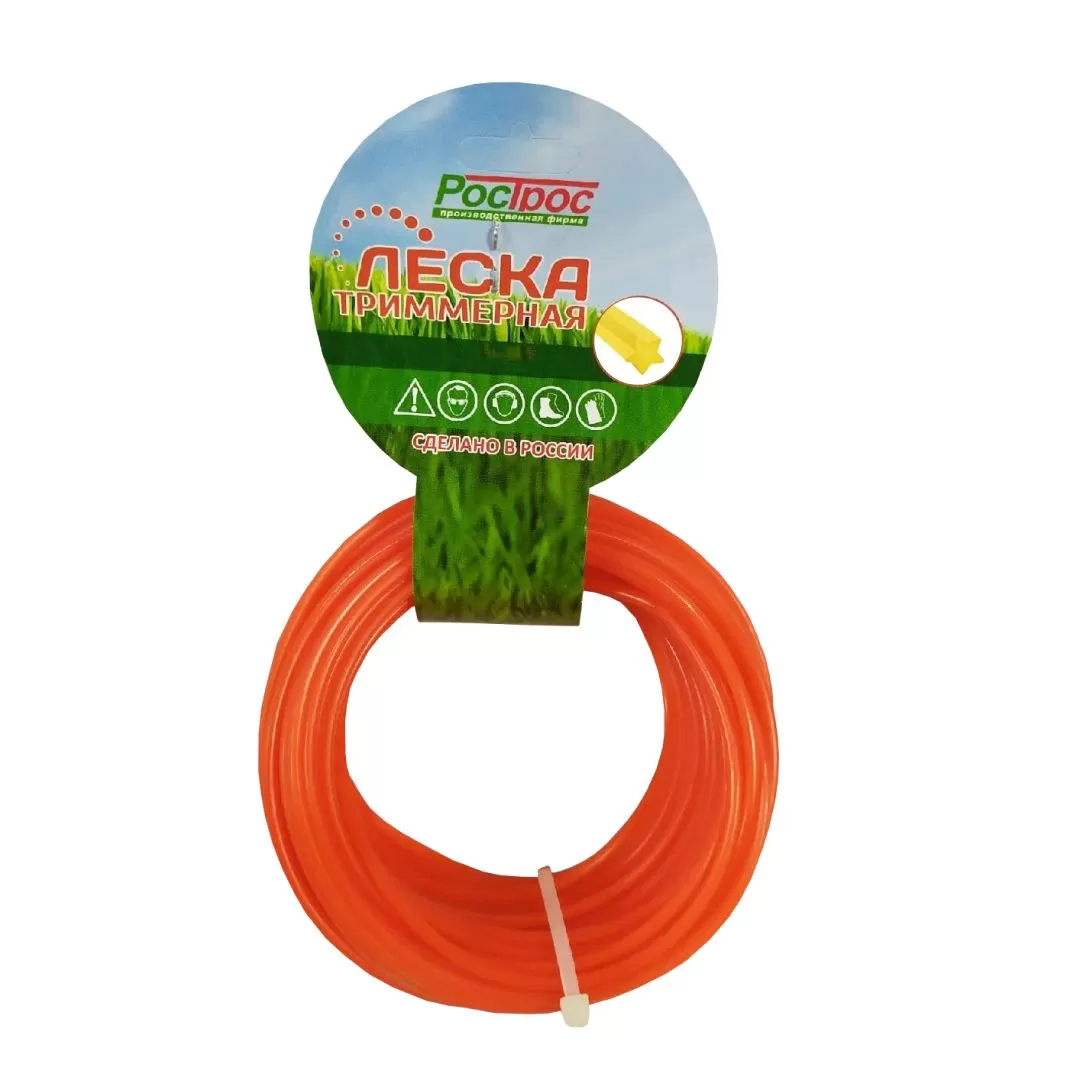 Леска для триммера 2,0мм звезда 15м Россия