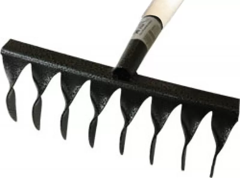 Грабли садово-огородные 8 зуб метал. витые с черенком* (упак.10шт.)