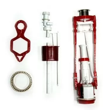 Арматура универсал.кнопочная АС-17.1М метал. (д/смывного бачка) с универ.клапаном.ниж.подв (Тула)